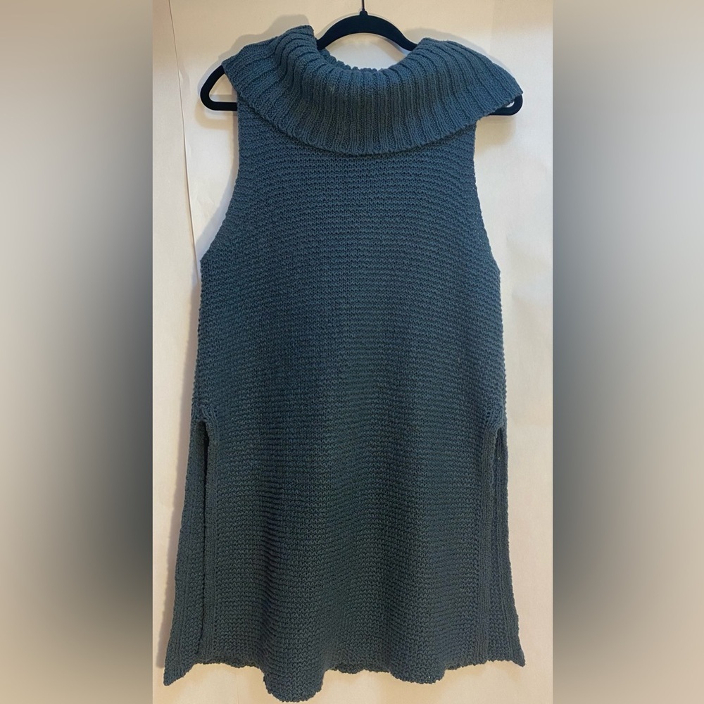 Soft Surroundings Woman's Sweater Tunic Pullover Hunter Green Size Medium
